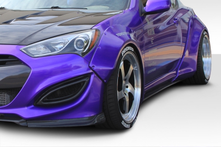 Duraflex 2010-2016 Hyundai Genesis Coupe 2DR Circuit 75 MM Front Fender Flares – 2-piece