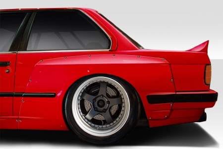 Duraflex 1984-1991 BMW 3 Series E30 TKO Wide Body Rear Fender Flares 70mm – 2 Piece