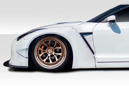 Duraflex 2009-2020 Nissan GT-R R35 LBW Front Fender Flares – 4 Piece