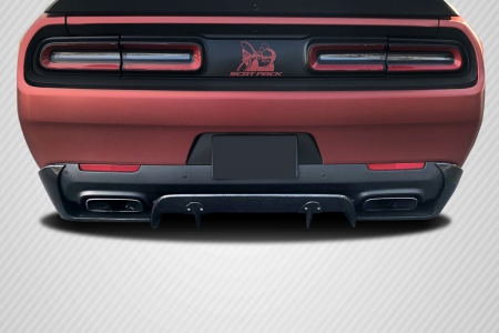 Duraflex 2015-2020 Dodge Challenger Carbon Creations Circuit Rear Diffuser – 3 Piece