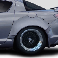 Duraflex 2004-2011 Mazda RX-8 RBS 50mm Rear Fender Flares – 2 Piece