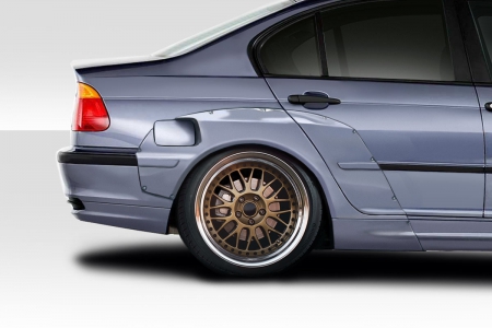 Duraflex 1999-2001 BMW 3 Series E46 4DR Circuit Wide Body Rear Fenders Flares – 4 Piece