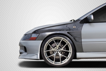 Duraflex 2003-2006 Mitsubishi Lancer Evolution 8 9 Carbon Creations C-Speed Fenders – 2 Piece