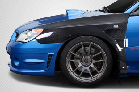 Duraflex 2006-2007 Subaru Impreza WRX STI 4DR Carbon Creations C Speed 20mm Front Fenders – 2 Piece