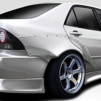 Duraflex 2000-2005 Lexus IS Series IS300 RBS V2 Rear Fender Flares – 4 Piece