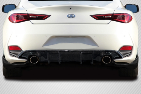 Duraflex 2017-2020 Infiniti Q60 Carbon Creations J Spec Rear Diffuser – 3 Piece