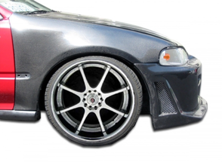 Duraflex 1992-1995 Honda Civic 2DR / HB Carbon Creations OEM Look Fenders – 2 Piece