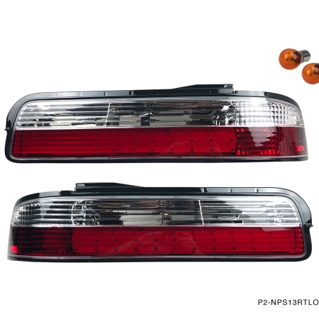 P2M NISSAN S13 SILVIA 2PCS CRYSTAL REAR TAIL LIGHT KIT [LED VERSION]