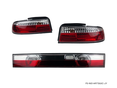 P2M NISSAN S14 ZENKI 3PCS CRYSTAL REAR TAIL LIGHT KIT [LED VERSION]