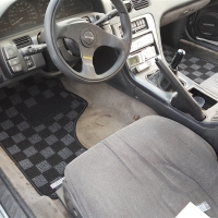 P2M NISSAN S13 1989-94 240SX RACE FLOOR MATS : DARK GREY