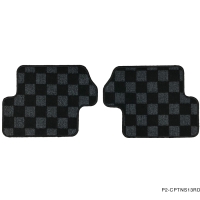 P2-CPTFC3SDG-TP - P2M Checkered Race Carpet Floor Mats - Mazda RX-7 FC3S  (1986-1990) – Circuit Spec R