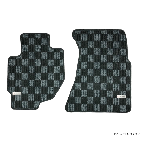 P2M HONDA CRV 1995-01 (RD1/2) FRONT + REAR RACE FLOOR MATS : DARK GREY (5 SPEED TRANS)