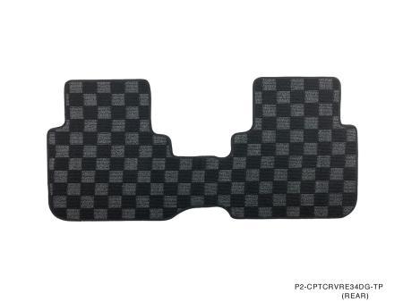 P2M HONDA CRV 1995-01 (RD1/2) FRONT + REAR RACE FLOOR MATS : DARK GREY (5 SPEED TRANS)