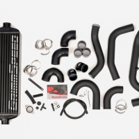 GrimmSpeed 2015+ Subaru STI Front Mount Intercooler Kit Black Powder Core / Black Pipe