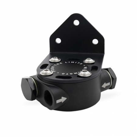 Mishimoto M22 x 1.5 – Remote Oil Filter Mount – Black