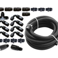 Torque Solution Braided Fuel Line Kit for -6 Aeromotive FPR: Subaru WRX 02-14 / Subaru STI 07-18