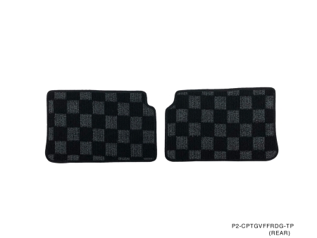 P2M SUBARU WRX / STI 2011-14 (GVF) FRONT + REAR RACE FLOOR MATS : DARK GREY