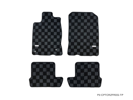 P2M HONDA CRZ 2010-16 (ZF1/ZF2) RACE FLOOR MATS : DARK GREY