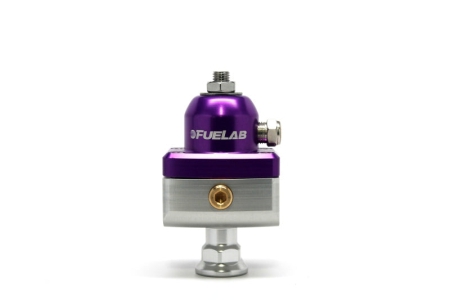 Fuelab 575 Carb Adjustable Mini FPR Blocking 4-12 PSI (1) -6AN In (2) -6AN Out – Purple