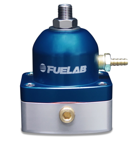 Fuelab 525 EFI Adjustable FPR In-Line 90-125 PSI (1) -6AN In (1) -6AN Return – Blue