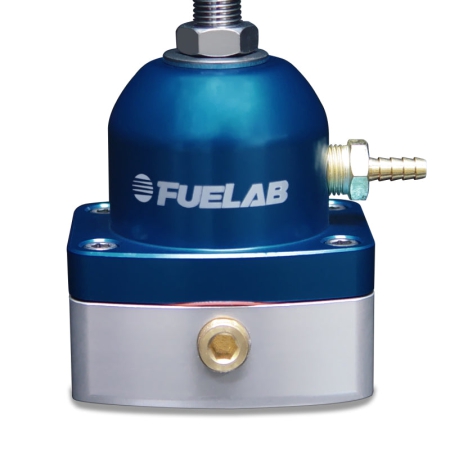 Fuelab 545 TBI Adjustable Mini FPR In-Line 10-25 PSI (1) -6AN In (1) -6AN Return – Blue