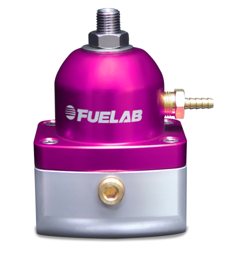 Fuelab 515 EFI Adjustable FPR 25-90 PSI (2) -10AN In (1) -6AN Return – Purple