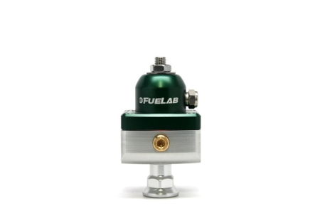 Fuelab 575 Carb Adjustable Mini FPR Blocking 4-12 PSI (1) -6AN In (2) -6AN Out – Green