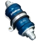 Fuelab 818 In-Line Fuel Filter Standard -12AN In/-6AN Out 40 Micron Stainless – Blue