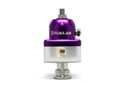 Fuelab 555 Carb Adjustable FPR Blocking 4-12 PSI (1) -8AN In (2) -8AN Out – Purple