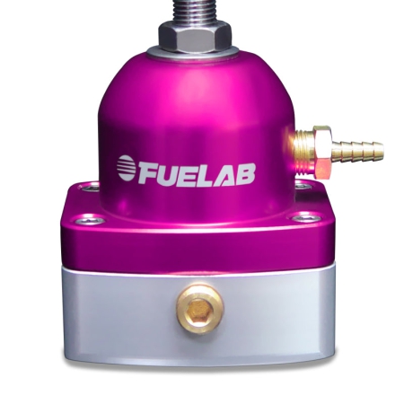 Fuelab 545 EFI Adjustable Mini FPR In-Line 90-125 PSI (1) -6AN In (1) -6AN Return – Purple
