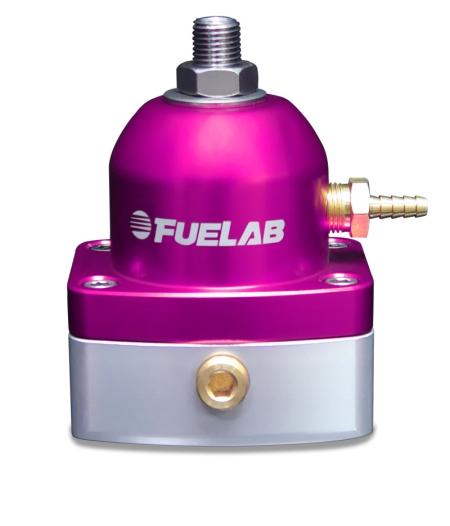 Fuelab 545 EFI Adjustable Mini FPR In-Line 90-125 PSI (1) -6AN In (1) -6AN Return – Purple