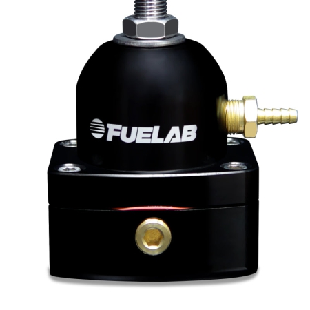 Fuelab 545 EFI Adjustable Mini FPR In-Line 90-125 PSI (1) -6AN In (1) -6AN Return – Black