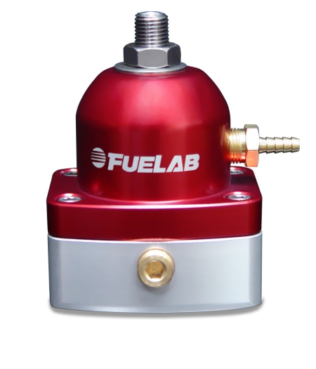 Fuelab 525 TBI Adjustable FPR In-Line Large Seat 10-25 PSI (1) -6AN In (1) -6AN Return – Red