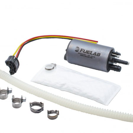 Fuelab 496 In-Tank Brushless Fuel Pump w/9mm Barb & 6mm Barb Siphon – 500 LPH