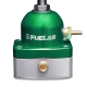 Fuelab 525 EFI Adjustable FPR In-Line Large Seat 25-90 PSI (1) -6AN In (1) -6AN Return – Green