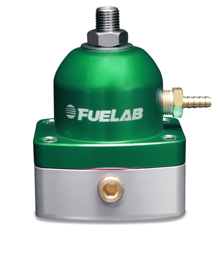 Fuelab 545 TBI Adjustable Mini FPR In-Line 10-25 PSI (1) -6AN In (1) -6AN Return – Green
