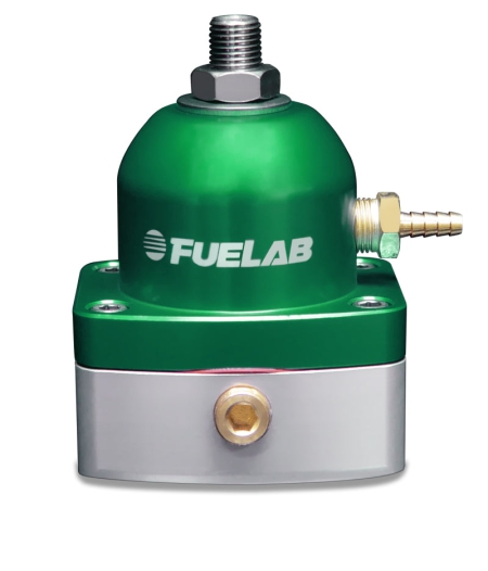 Fuelab 545 EFI Adjustable Mini FPR In-Line 25-90 PSI (1) -6AN In (1) -6AN Return – Green