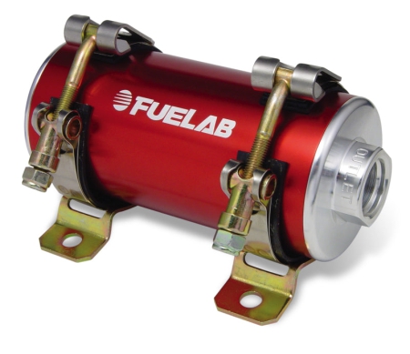 Fuelab Prodigy Reduced Size Carb In-Line Fuel Pump w/Internal Bypass – 800 HP – Red