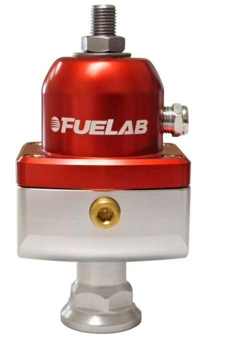 Fuelab 555 Carb Adjustable FPR Blocking 4-12 PSI (1) -8AN In (2) -8AN Out – Red