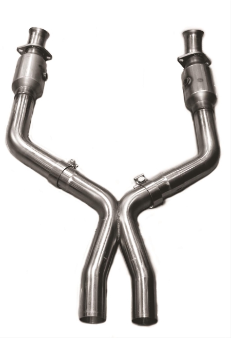 Kooks 05-10 Ford Mustang GT 4.6L 3V Auto/Manual 2 1/2in x 2 1/2in OEM Cat X Pipe Kooks HDR Req