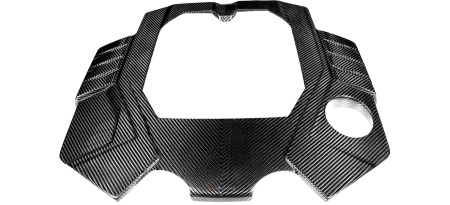 Eventuri C8 RS6 RS7 Black Carbon Engine Cover – Matte