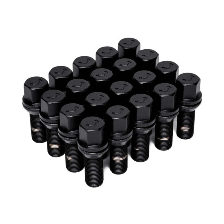 Vossen Lug Bolt – 14×1.5 – 45mm – 17mm Hex – Cone Seat – Black (Set of 20)