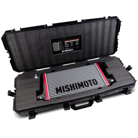 Mishimoto Gloss Carbon Fiber Intercooler – 450mm Black Core – Offset Flow tanks – Black V-Band