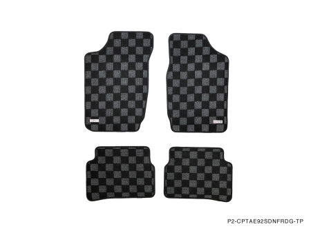 P2M TOYOTA COROLLA SEDAN (AE92) 1988-92 RACE FLOOR MATS : DARK GREY