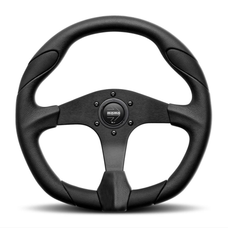 Momo Quark Steering Wheel 350 mm – Black Poly/Black Spokes