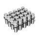 Vossen Lug Bolt – 14×1.5 – 30mm – 17mm Hex – Cone Seat – Silver (Set of 20)