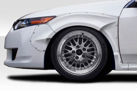 Duraflex 2009-2014 Acura TSX Khan Front Fender Flares – 4 Piece (+60mm wider)