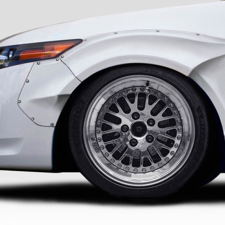 Duraflex 2009-2014 Acura TSX Khan Front Fender Flares – 4 Piece (+60mm wider)