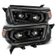 AlphaRex 10-13 Toyota 4Runner LUXX LED Proj Headlights Plank Style Black w/Seq Signal/DRL