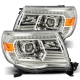 AlphaRex 05-11 Toyota Tacoma PRO-Series Projector Headlights Plank Style Design Black w/DRL